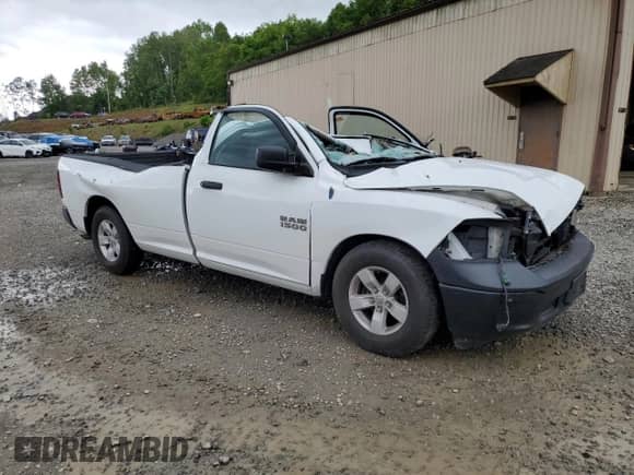 2013 Ram 1500 Tradesman with VIN 3C6JR6DG5DG596218, listed as a Copart auction lot 59677195 with 118,256 mi miles and Salvage title. Bid and sale history available at DreamBid. Image 4.