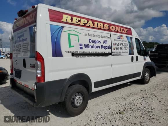 2022 Ram ProMaster Cargo с VIN 3C6LRVDG4NE109008, выставлен на аукционе Copart как лот 60689745 с пробегом 57 729 миль миль и На запчасти • Non repairable. История ставок и продаж доступна на DreamBid. Изображение 3.