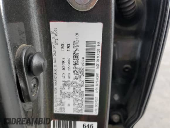 2021 Toyota Tacoma TRD Off Road with VIN 3TMCZ5AN4MM452580, listed as a Copart auction lot 84652395 with 20,866 mi miles and Salvage title. Bid and sale history available at DreamBid. Image 12.