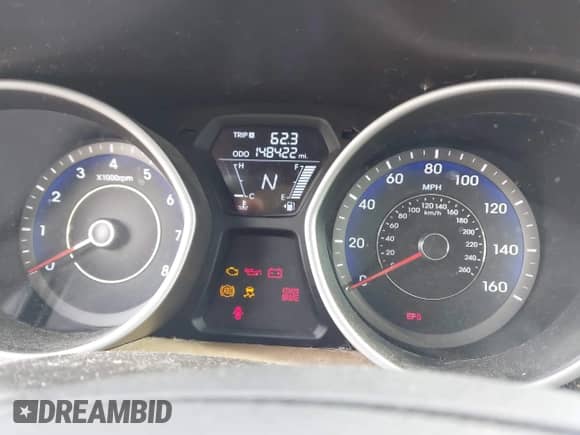 2011 Hyundai Elantra GLS with VIN KMHDH4AE7BU085745, listed as a IAAI auction lot 43255098 with 148,422 mi miles and . Bid and sale history available at DreamBid. Image 7.