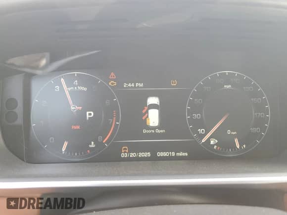 2016 Land Rover Range Rover Sport SVR with VIN SALWZ2EF9GA586204, listed as a Copart auction lot 49633635 with 86,019 mi miles and Salvage title. Bid and sale history available at DreamBid. Image 9.