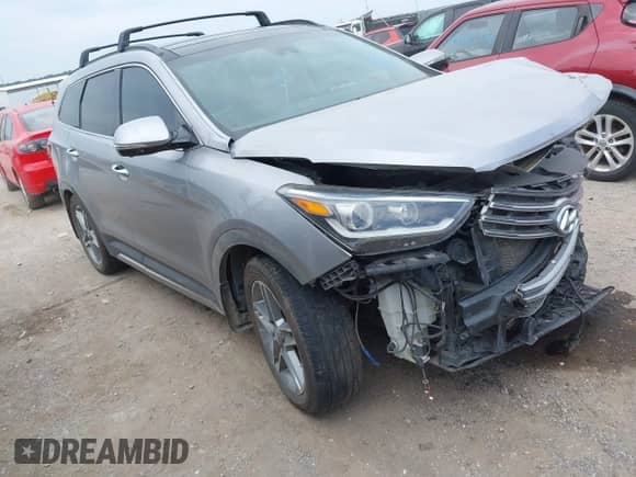 2017 Hyundai Santa Fe SE Ultimate with VIN KM8SR4HF0HU186413, listed as a IAAI auction lot 43181856 with Not provided miles and . Bid and sale history available at DreamBid. Image 1.