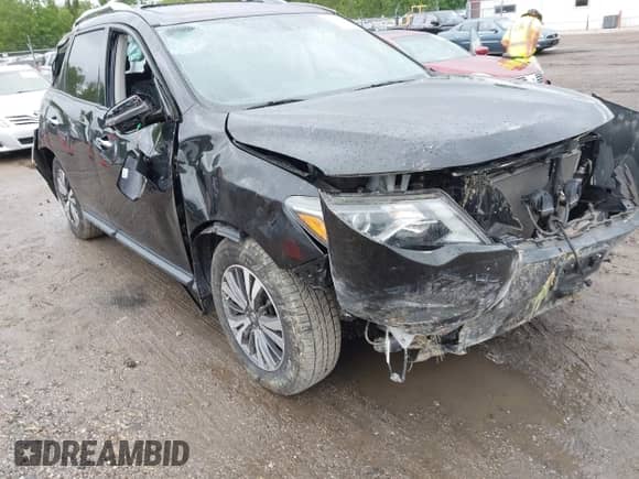 2017 Nissan Pathfinder SV with VIN 5N1DR2MMXHC675442, listed as a IAAI auction lot 42309321 with 48,343 mi miles and . Bid and sale history available at DreamBid. Image 6.