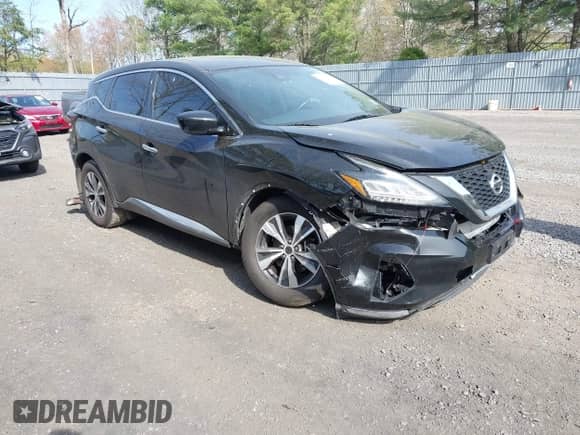 2021 Nissan Murano S with VIN 5N1AZ2AS8MC122286, listed as a IAAI auction lot 42097735 with 57,295 mi miles and . Bid and sale history available at DreamBid. Image 1.