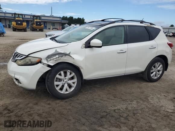 2012 Nissan Murano SV with VIN JN8AZ1MUXCW105454, listed as a Copart auction lot 70671394 with 129,258 mi miles and Salvage title. Bid and sale history available at DreamBid. Image 1.