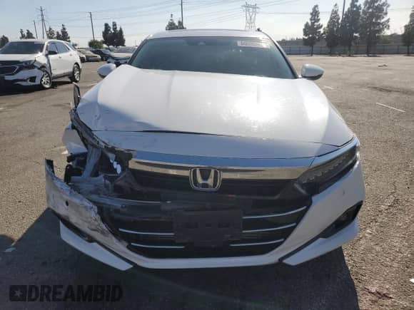 2021 Honda Accord EX-L with VIN 1HGCV1F51MA008097, listed as a Copart auction lot 80035805 with 58,979 mi miles and Salvage title. Bid and sale history available at DreamBid. Image 5.