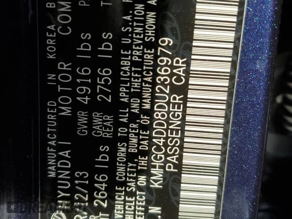 2013 Hyundai Genesis 3.8L с VIN KMHGC4DD8DU236979, выставлен на аукционе Copart как лот 84058555 с пробегом 107 198 миль миль и Списание • Salvage title. История ставок и продаж доступна на DreamBid. Изображение 12.