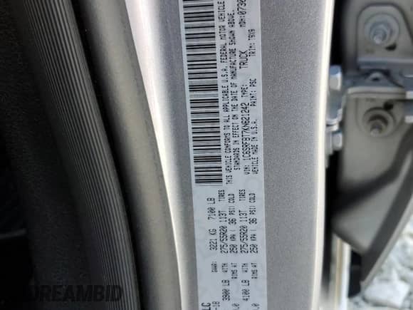 2019 Ram 1500 Big Horn с VIN 1C6SRFBT7KN621242, выставлен на аукционе Copart как лот 81104245 с пробегом 94 571 миль миль и Списание • Salvage title. История ставок и продаж доступна на DreamBid. Изображение 12.