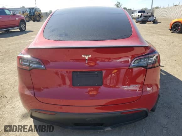 2022 Tesla Model Y Performance with VIN 7SAYGDEF1NF518987, listed as a Copart auction lot 65483854 with 26,418 mi miles and Salvage title. Bid and sale history available at DreamBid. Image 6.