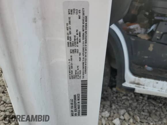 2023 Ram ProMaster Cargo z VIN 3C6LRVDG5PE580085, wystawiony jako Copart lot #56954325 z przebiegiem Nie podano mil oraz Szkoda całkowita • Salvage title. Historia ofert i sprzedaży dostępna na DreamBid. Obrazek 13.