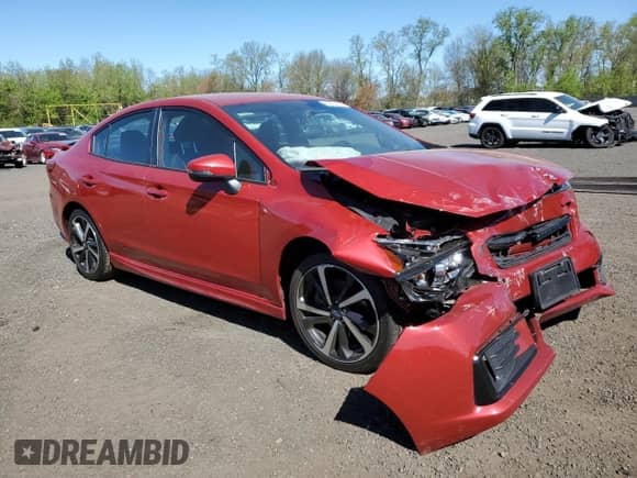 2021 Subaru Impreza Special Sports with VIN 4S3GKAL62M3600182, listed as a Copart auction lot 54924845 with 58,450 mi miles and Salvage title. Bid and sale history available at DreamBid. Image 4.