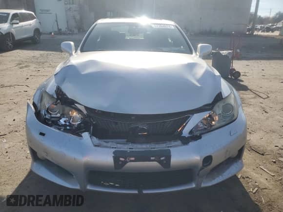 2008 Lexus IS F with VIN JTHBP262585003921, listed as a Copart auction lot 82384074 with 104,117 mi miles and Salvage title. Bid and sale history available at DreamBid. Image 5.