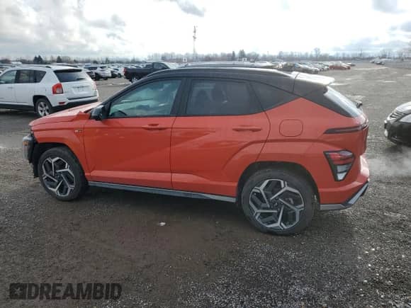 2025 Hyundai Kona Limited с VIN KM8HECA39SU193304, выставлен на аукционе Copart как лот 81146144 с пробегом 4 411 миль миль и Списание • Salvage title. История ставок и продаж доступна на DreamBid. Изображение 2.
