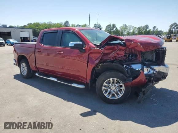 2020 Chevrolet Silverado 1500 LT with VIN 1GCPYDEK1LZ187905, listed as a Copart auction lot 54711115 with 110,939 mi miles and Salvage title. Bid and sale history available at DreamBid. Image 4.