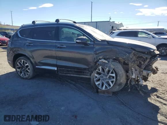 2021 Hyundai Santa Fe Calligraphy z VIN 5NMS5DAL3MH365854, wystawiony jako Copart lot #64423425 z przebiegiem Nie podano mil oraz Szkoda całkowita • Salvage title. Historia ofert i sprzedaży dostępna na DreamBid. Obrazek 4.