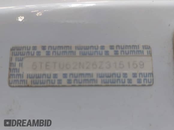 2006 Toyota Tacoma PreRunner with VIN 5TETU62N26Z315159, listed as a IAAI auction lot 43313225 with 166,389 mi miles and . Bid and sale history available at DreamBid. Image 9.