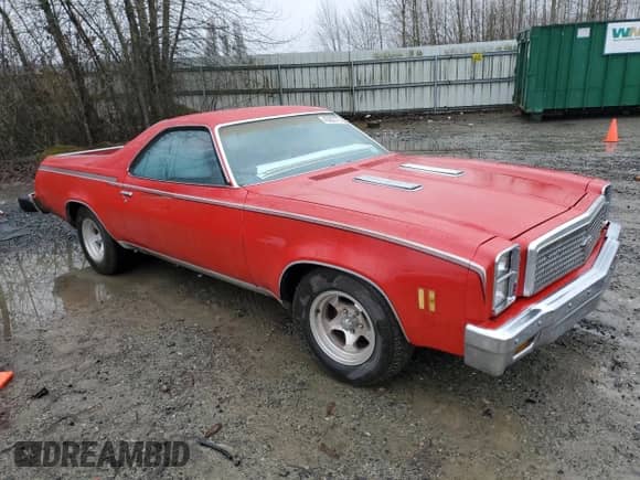 1976 Chevrolet El Camino with VIN 1D80U6Z452007, listed as a Copart auction lot 45062375 with 545,464 mi miles and Clean title. Bid and sale history available at DreamBid. Image 4.