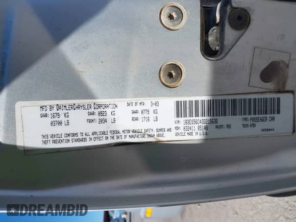 2003 Dodge Neon SXT с VIN 1B3ES56C43D215636, выставлен на аукционе IAAI как лот 40627629 с пробегом 121 237 миль миль и . История ставок и продаж доступна на DreamBid. Изображение 9.