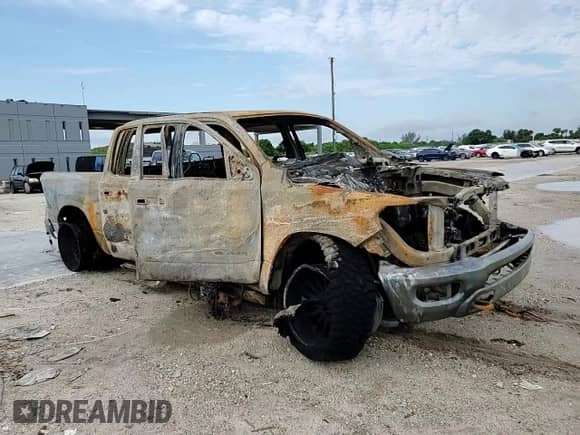 2020 Ram 1500 Big Horn with VIN 1C6RREFMXLN221950, listed as a Copart auction lot 76000744 with Not provided miles and Non repairable. Bid and sale history available at DreamBid. Image 10.