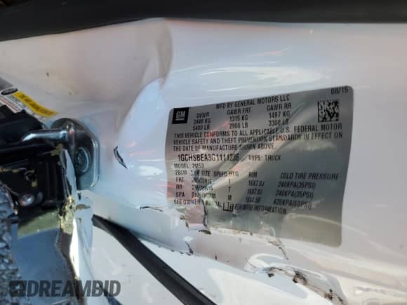 2016 Chevrolet Colorado 2WD WT с VIN 1GCHSBEA3G1111236, выставлен на аукционе Copart как лот 62071064 с пробегом 96 224 миль миль и Списание • Salvage title. История ставок и продаж доступна на DreamBid. Изображение 13.