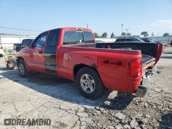 2005 Dodge Dakota SLT with VIN 1D7HW42K25S309641, listed as a Copart auction lot 68941465 with 191,221 mi miles and Salvage title. Bid and sale history available at DreamBid. Image 2.