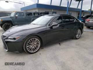 2023 Lexus IS 300 z VIN JTHDA1D2XP5126104, wystawiony jako Copart lot #81211765 z przebiegiem 27 478 mil mil oraz Nie do naprawy • Non repairable. Historia ofert i sprzedaży dostępna na DreamBid. Obrazek 1.