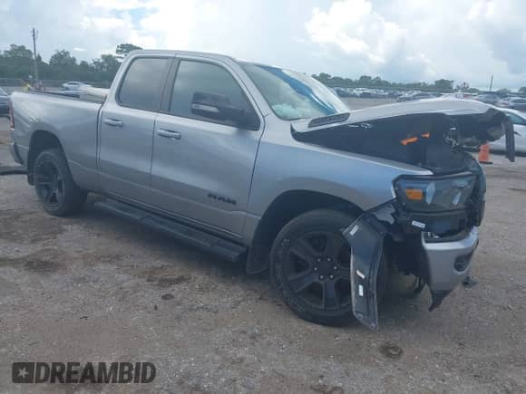 2022 Ram 1500 Big Horn with VIN 1C6SRFBT4NN445528, listed as a IAAI auction lot 42658272 with Not provided miles and . Bid and sale history available at DreamBid. Image 1.