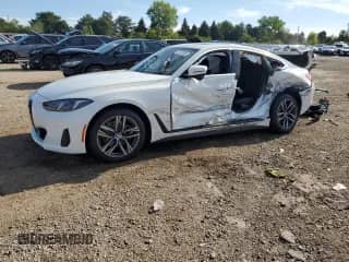 2025 BMW 4 Series 430i xDrive with VIN WBA33FB01SFU84603, listed as a Copart auction lot 70767835 with Not provided miles and Salvage title. Bid and sale history available at DreamBid. Image 1.