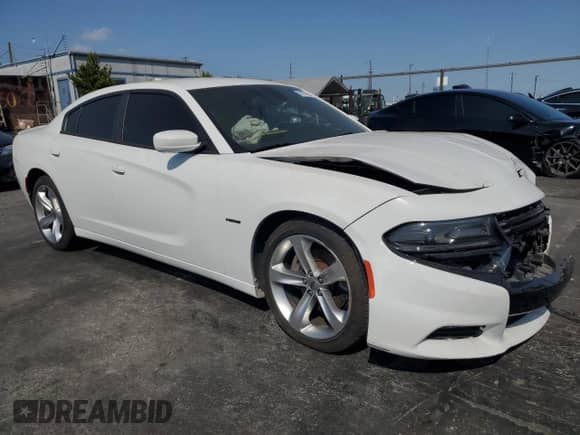 2018 Dodge Charger R/T with VIN 2C3CDXCT9JH237958, listed as a Copart auction lot 80161835 with 108,195 mi miles and Salvage title. Bid and sale history available at DreamBid. Image 4.