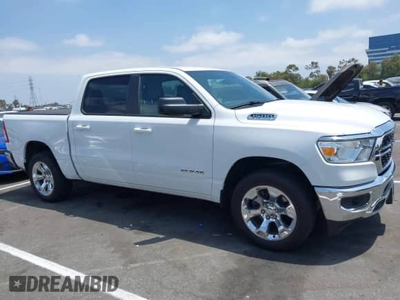 2022 Ram 1500 Big Horn with VIN 1C6SRFFT3NN456823, listed as a IAAI auction lot 42417659 with 5,313 mi miles and . Bid and sale history available at DreamBid. Image 13.