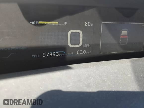 2019 Toyota Prius Plus with VIN JTDKARFP6K3111393, listed as a Copart auction lot 59026165 with 97,893 mi miles and Salvage title. Bid and sale history available at DreamBid. Image 9.