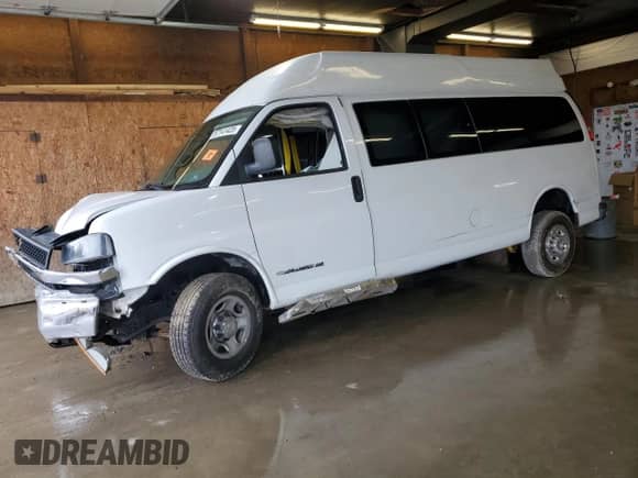 2009 Chevrolet Express Passenger с VIN 1GAHG39K491108724, выставлен на аукционе Copart как лот 57141425 с пробегом Не указан миль и Списание • Salvage title. История ставок и продаж доступна на DreamBid. Изображение 1.