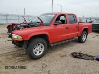 2002 Dodge Dakota SLT with VIN 1B7HG48N52S518425, listed as a Copart auction lot 67229505 with 119,119 mi miles and Salvage title. Bid and sale history available at DreamBid. Image 1.