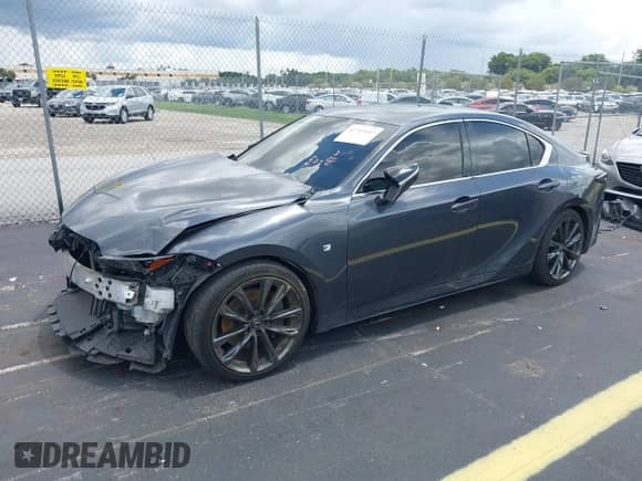 2022 Lexus IS 350 F Sport with VIN JTHGZ1B25N5055075, listed as a IAAI auction lot 42719147 with 41,381 mi miles and . Bid and sale history available at DreamBid. Image 18.