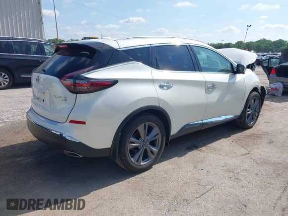 2024 Nissan Murano Platinum with VIN 5N1AZ2DS0RC104612, listed as a IAAI auction lot 42606464 with 15,826 mi miles and . Bid and sale history available at DreamBid. Image 4.