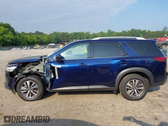2023 Nissan Pathfinder SL with VIN 5N1DR3CC5PC236985, listed as a IAAI auction lot 42414964 with 37,689 mi miles and . Bid and sale history available at DreamBid. Image 14.