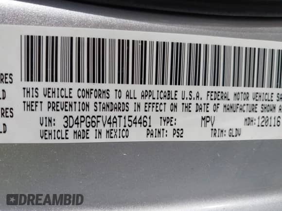 2010 Dodge Journey R/T with VIN 3D4PG6FV4AT154461, listed as a IAAI auction lot 42191633 with 229,887 mi miles and . Bid and sale history available at DreamBid. Image 9.