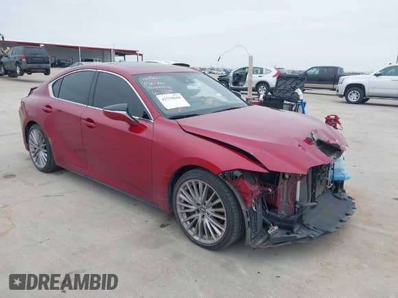 2022 Lexus IS 300 z VIN JTHDA1D21N5119328, wystawiony jako IAAI lot #41558644 z przebiegiem 44 241 mil mil oraz . Historia ofert i sprzedaży dostępna na DreamBid. Obrazek 1.