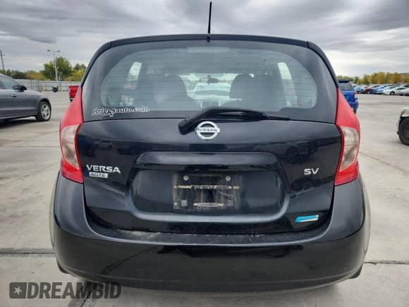 2014 Nissan Note SV with VIN 3N1CE2CP1EL430846, listed as a Copart auction lot 82446995 with 114,594 mi miles and Salvage title. Bid and sale history available at DreamBid. Image 6.
