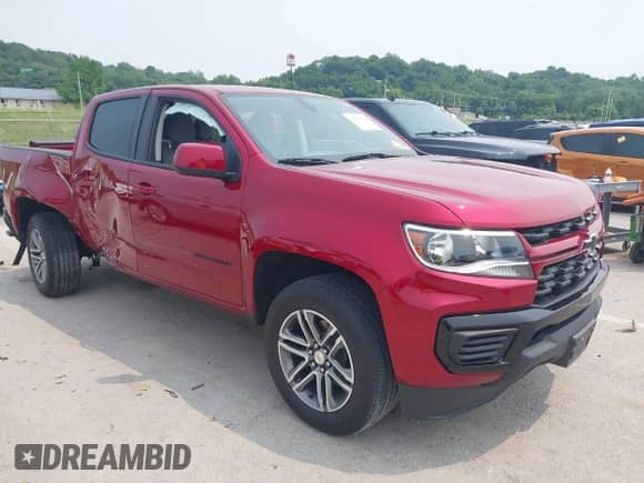 2021 Chevrolet Colorado 2WD Work Truck z VIN 1GCGSBEA7M1284491, wystawiony jako IAAI lot #42391941 z przebiegiem 41 596 mil mil oraz . Historia ofert i sprzedaży dostępna na DreamBid. Obrazek 1.
