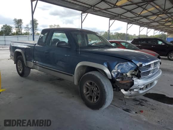 2004 Dodge Dakota SLT with VIN 1D7GL42N14S676687, listed as a Copart auction lot 72150124 with 162,913 mi miles and Salvage title. Bid and sale history available at DreamBid. Image 4.