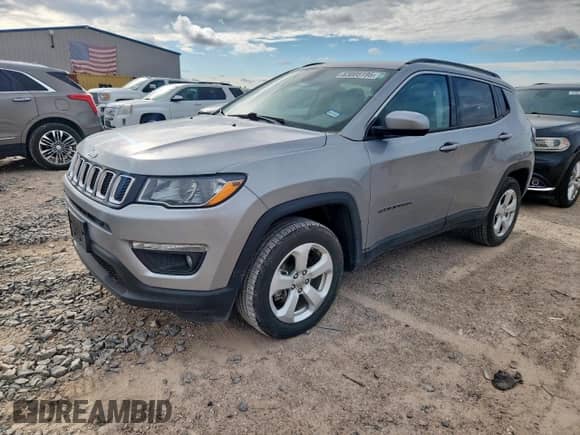 2021 Jeep Compass Latitude with VIN 3C4NJDBB6MT580274, listed as a Copart auction lot 63085195 with 80,474 mi miles and Clean title. Bid and sale history available at DreamBid. Image 1.