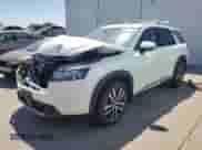 2023 Nissan Pathfinder Platinum with VIN 5N1DR3DH9PC271555, listed as a Copart auction lot 55028165 with 14,137 mi miles and Salvage title. Bid and sale history available at DreamBid. Image 1.