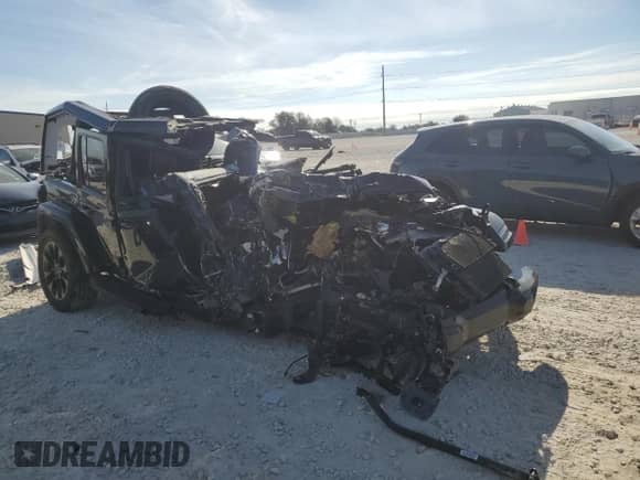 2023 Jeep Wrangler Sahara с VIN 1C4HJXEG8PW538158, выставлен на аукционе Copart как лот 80220474 с пробегом Не указан миль и На запчасти • Non repairable. История ставок и продаж доступна на DreamBid. Изображение 4.