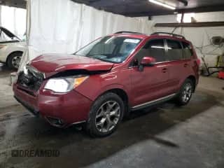 2015 Subaru Forester Touring with VIN JF2SJAUC6FH458945, listed as a Copart auction lot 87421195 with 65,461 mi miles and Salvage title. Bid and sale history available at DreamBid. Image 1.