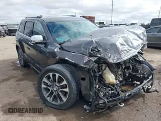2017 Jeep Grand Cherokee Overland with VIN 1C4RJFCT0HC843199, listed as a IAAI auction lot 43096675 with 119,614 mi miles and . Bid and sale history available at DreamBid. Image 1.