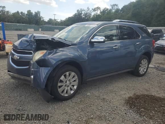 2011 Chevrolet Equinox LTZ with VIN 2CNFLGE52B6377868, listed as a Copart auction lot 58067055 with 122,463 mi miles and Salvage title. Bid and sale history available at DreamBid. Image 1.
