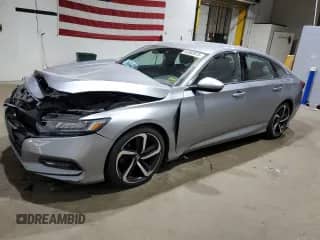 2018 Honda Accord Sport with VIN 1HGCV1E39JA232438, listed as a Copart auction lot 63503075 with 83,699 mi miles and Salvage title. Bid and sale history available at DreamBid. Image 1.