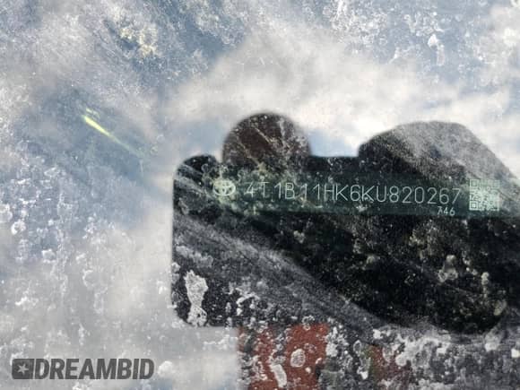 2019 Toyota Camry LE с VIN 4T1B11HK6KU820267, выставлен на аукционе Copart как лот 80095685 с пробегом Не указан миль и Списание • Salvage title. История ставок и продаж доступна на DreamBid. Изображение 12.