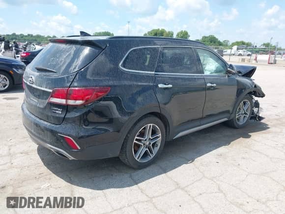 2017 Hyundai Santa Fe Limited Ultimate with VIN KM8SRDHF7HU183010, listed as a IAAI auction lot 42688265 with 117,602 mi miles and . Bid and sale history available at DreamBid. Image 4.